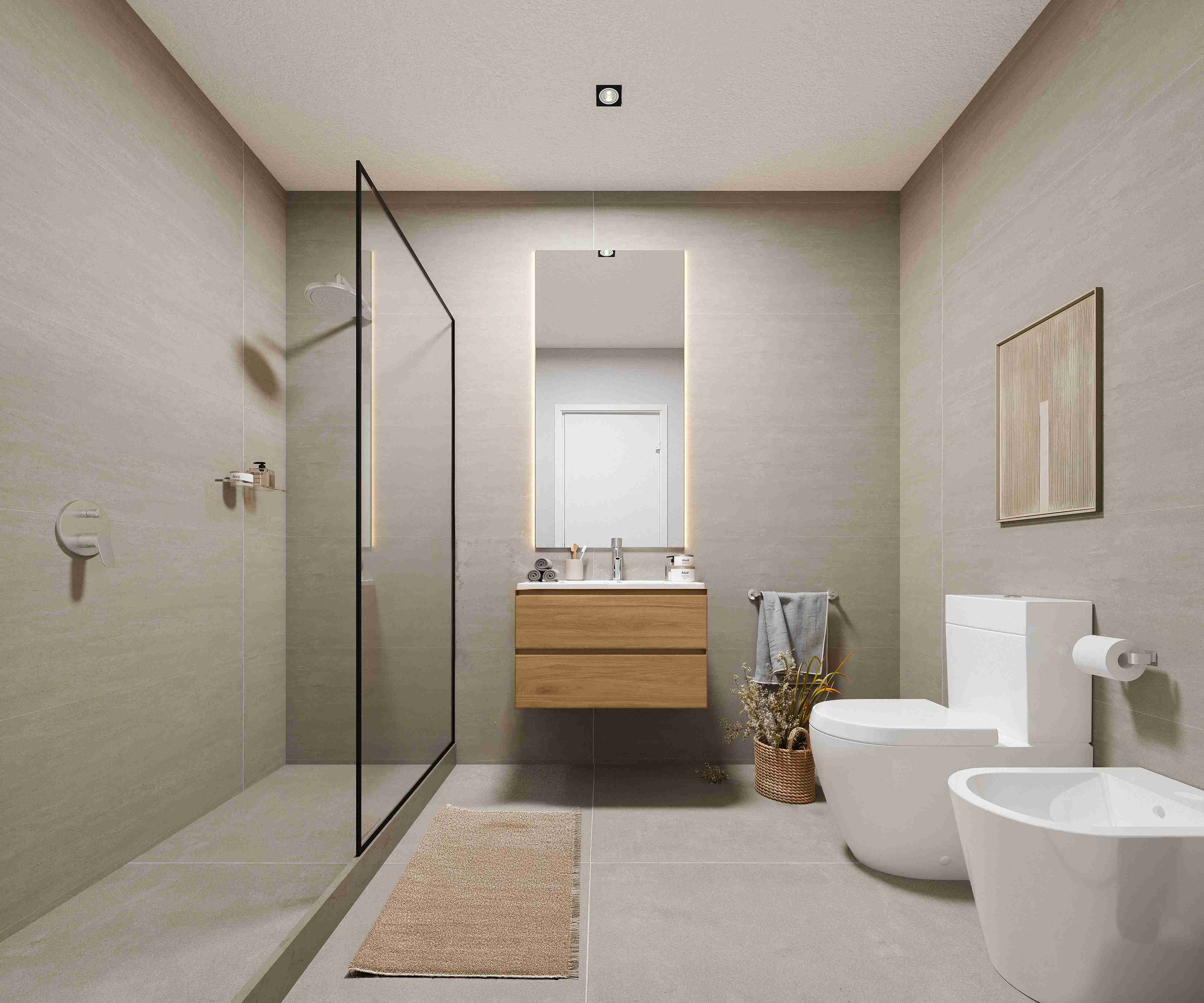 Render del baño